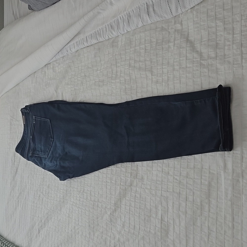PAIGE Womans High Rise Edgemont Skinny Jeans in Whiskers Darker Wash Sz 32 - Picture 3 of 12